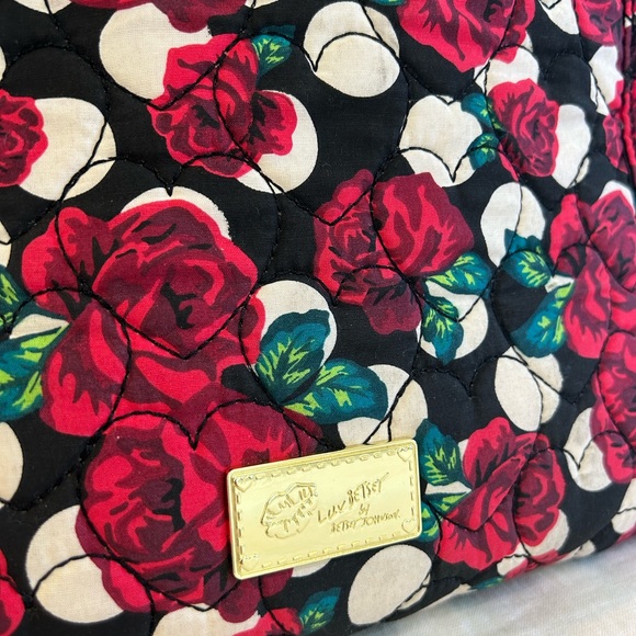 Betsey Johnson Quilted Hearts Weekender Bag - Picture 2 of 5